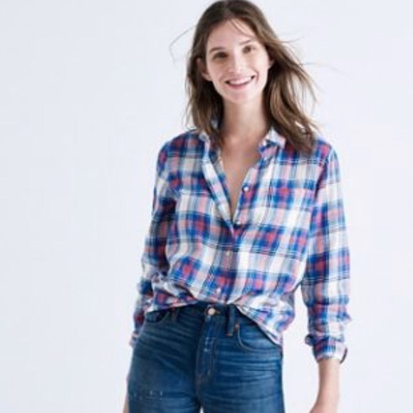 Madewell Tops - 🔥Madewell Plaid Button up Shirt🔥